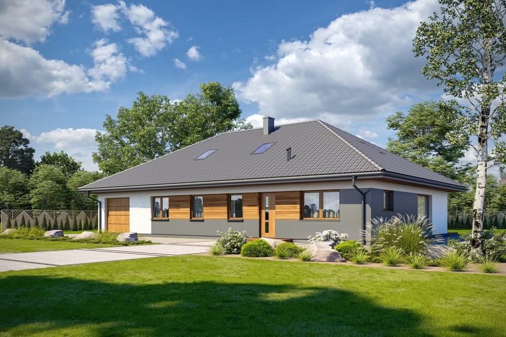 Projekt domu DM-6726  - wykończenie elewacji