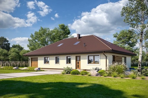 Projekt domu DM-6726  - wykończenie elewacji