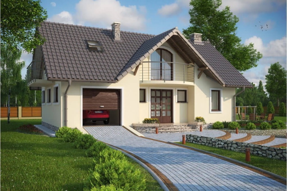 Projekt domu L-6256 C  - wykończenie elewacji