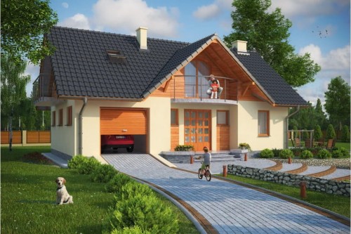 Projekt domu L-6256 C  - wykończenie elewacji