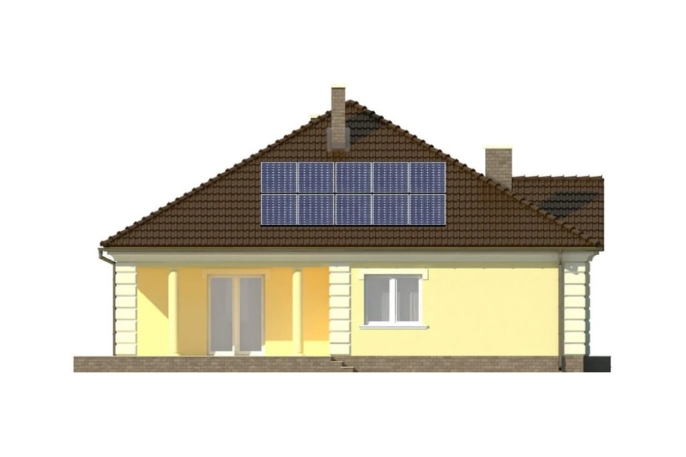 Projekt domu Jadwinów DM-6303, parterowy, bez podpiwniczenia, bez garażu-elewacja lewa