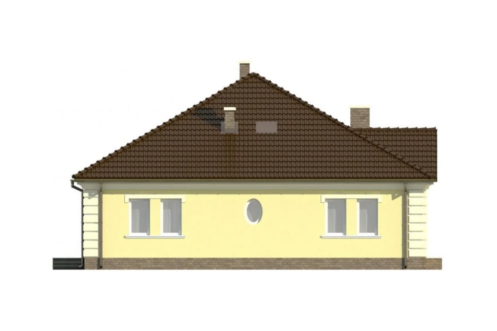 Projekt domu Międzylesie L-6303, parterowy, bez podpiwniczenia, bez garażu-elewacja prawa