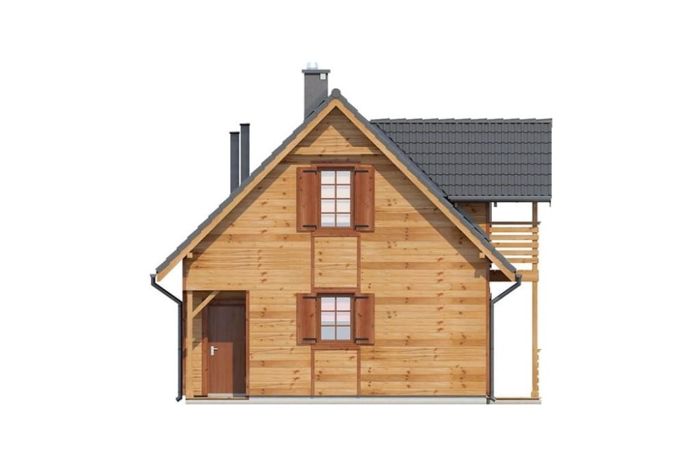 Projekt domu L-6152  - elewacja frontowa