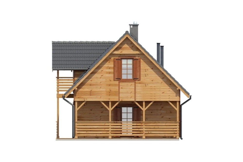 Projekt domu L-6152  - elewacja ogrodowa