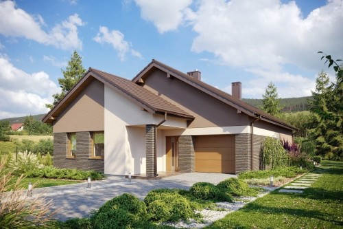 Projekt domu L-6720  - wykończenie elewacji