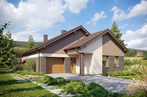 Projekt domu DM-6720  - wykończenie elewacji