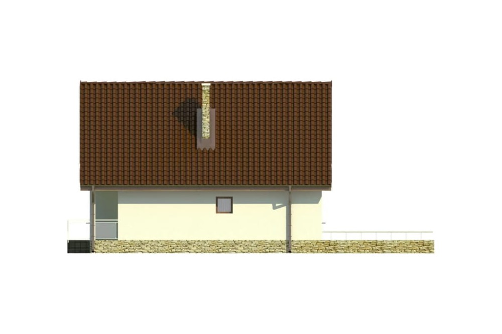 Projekt domu Żegiestów DM-6273, parterowy z garażem, z poddaszem mieszkalnym, częściowo podpiwniczony-elewacja lewa