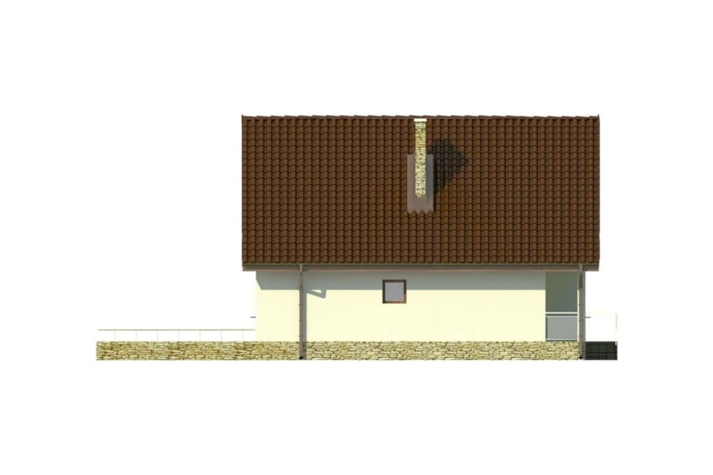 Projekt domu Sandomierz L-6273, parterowy z garażem, z poddaszem mieszkalnym, częściowo podpiwniczony-elewacja lewa