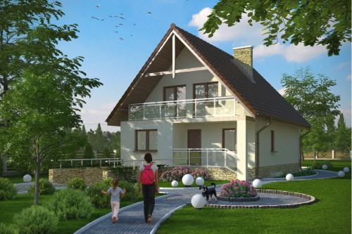 Projekt domu DM-6273  - wykończenie elewacji