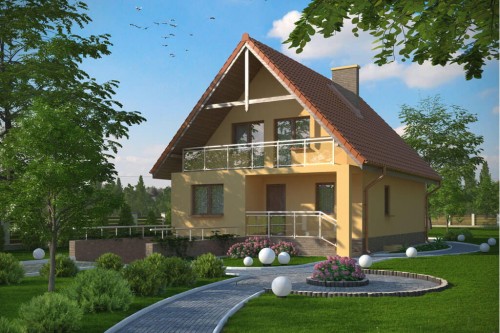 Projekt domu DM-6273  - wykończenie elewacji