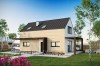 Projekt domu Inovia 2 L-6707, parterowy z poddaszem użytkowym, z garażem jednostanowiskowym, niepodpiwniczony - wizualizacja elewacji