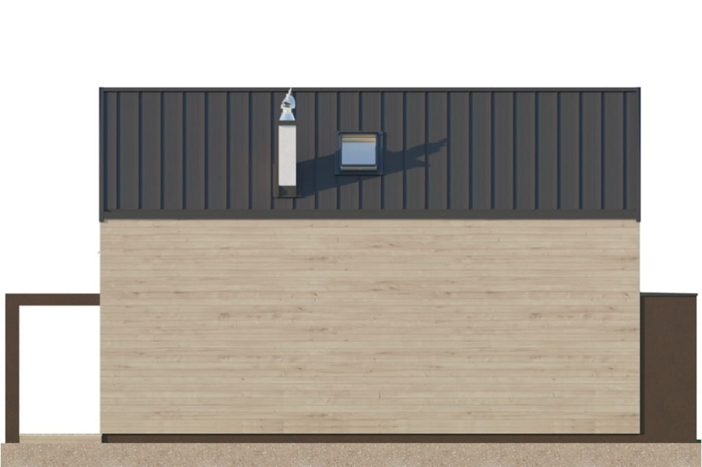 Projekt domu Inovia 2 L-6707, parterowy z poddaszem użytkowym, z garażem jednostanowiskowym, niepodpiwniczony - elewacja ogrodowa