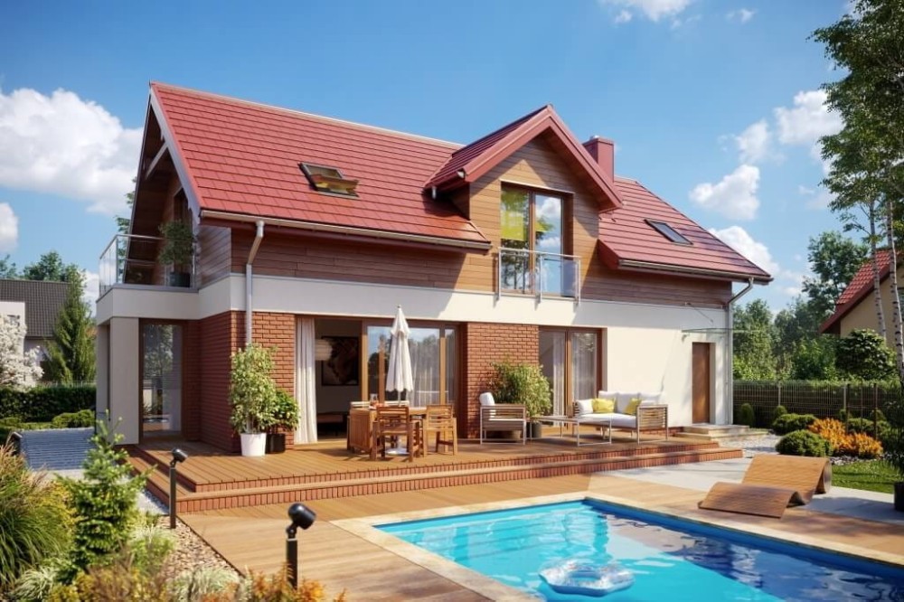 Projekt domu L-6529  - wykończenie elewacji