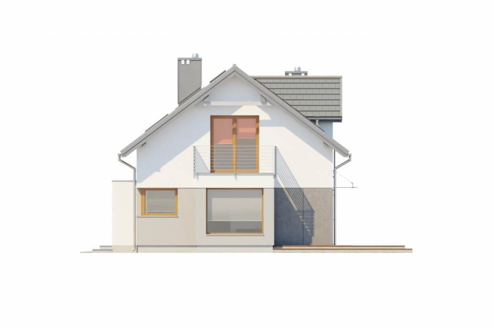 Projekt domu L-6529  - elewacja boczna