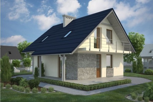 Projekt domu L-6143 E  - wykończenie elewacji