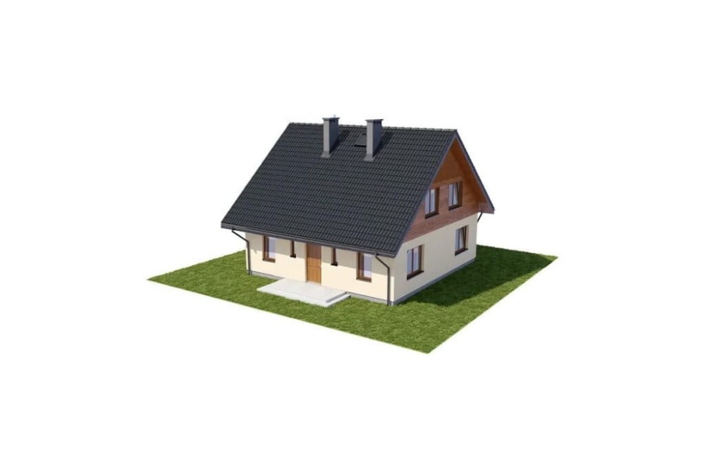 Projekt domu Orawka N L-6154 N, parterowy z poddaszem mieszkalnym bez podpiwniczenia - model