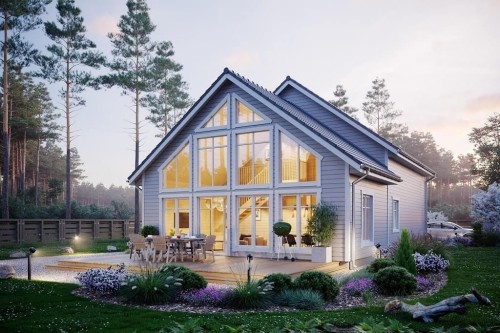 Projekt domu DM-6658  - wykończenie elewacji