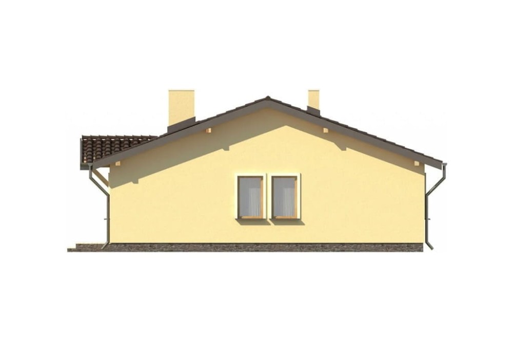 Projekt domu Świerczów L-6309, parterowy, niepodpiwniczony, bez garażu - elewacja lewa