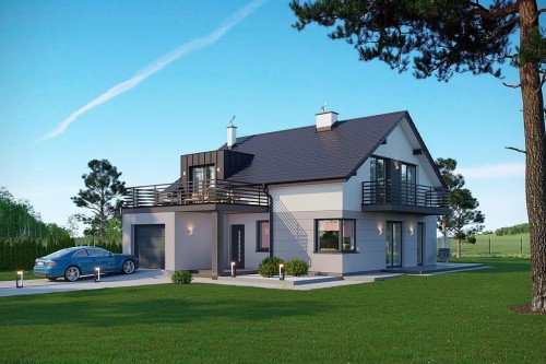 Projekt domu L-6673  - wykończenie elewacji