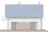 Projekt domu Denia 2 L-6673,parterowy z poddaszem użytkowym, z garażem jednostanowiskowym niepodpiwniczony - elewacja ogrodowa