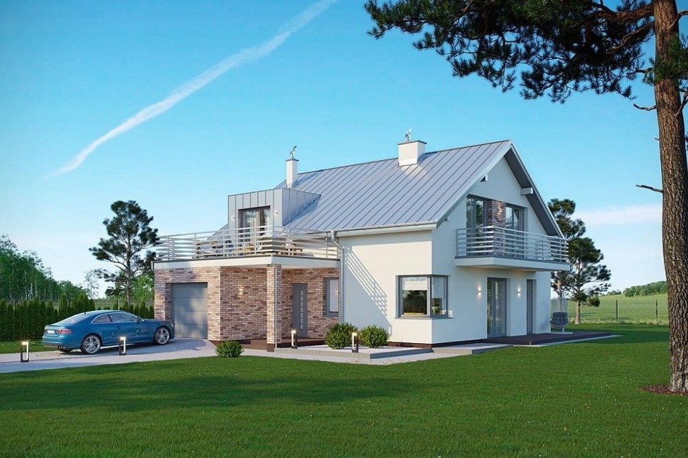 Projekt domu L-6673  - wykończenie elewacji