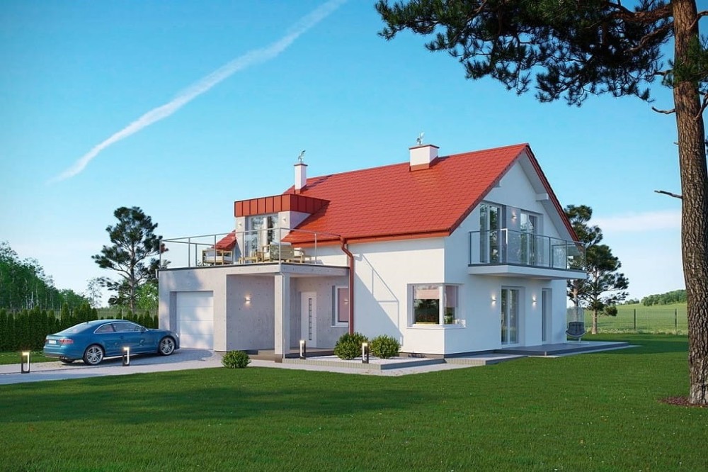 Projekt domu L-6673  - wykończenie elewacji