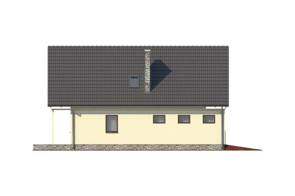 Projekt domu DM-6055  - elewacja boczna