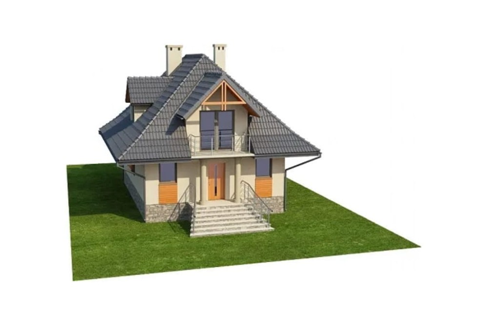Projekt domu Solina 2 L-6339 , parterowy z poddaszem użytkowym, niepodpiwniczony i bez garażu-model