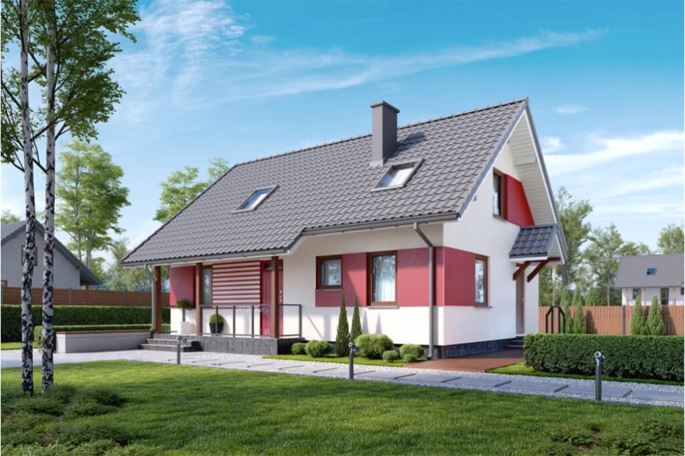 Projekt domu L-6541 - wykończenie elewacji