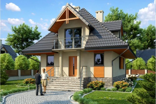 Projekt domu DM-6339  - wykończenie elewacji