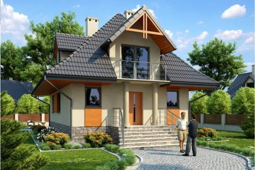 Projekt domu L-6339  - wykończenie elewacji