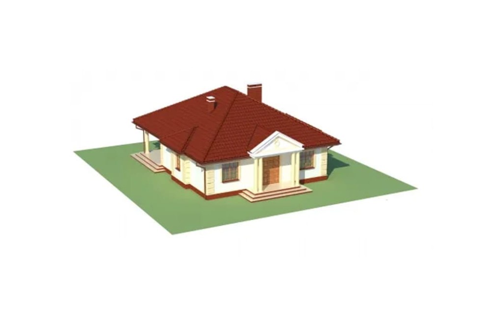 Projekt domu Jedlina DM-6209, parterowy, niepodpiwniczony, bez garażu -model