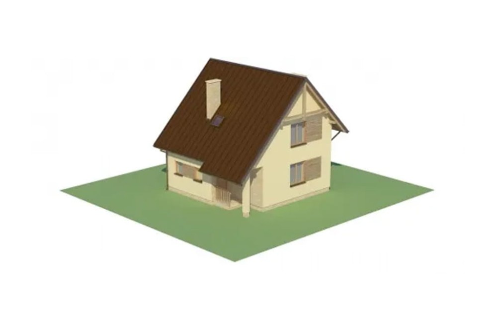 Projekt domu Rajcza DM-6130, parterowy z poddaszem mieszkalnym, bez podpiwniczenia - model