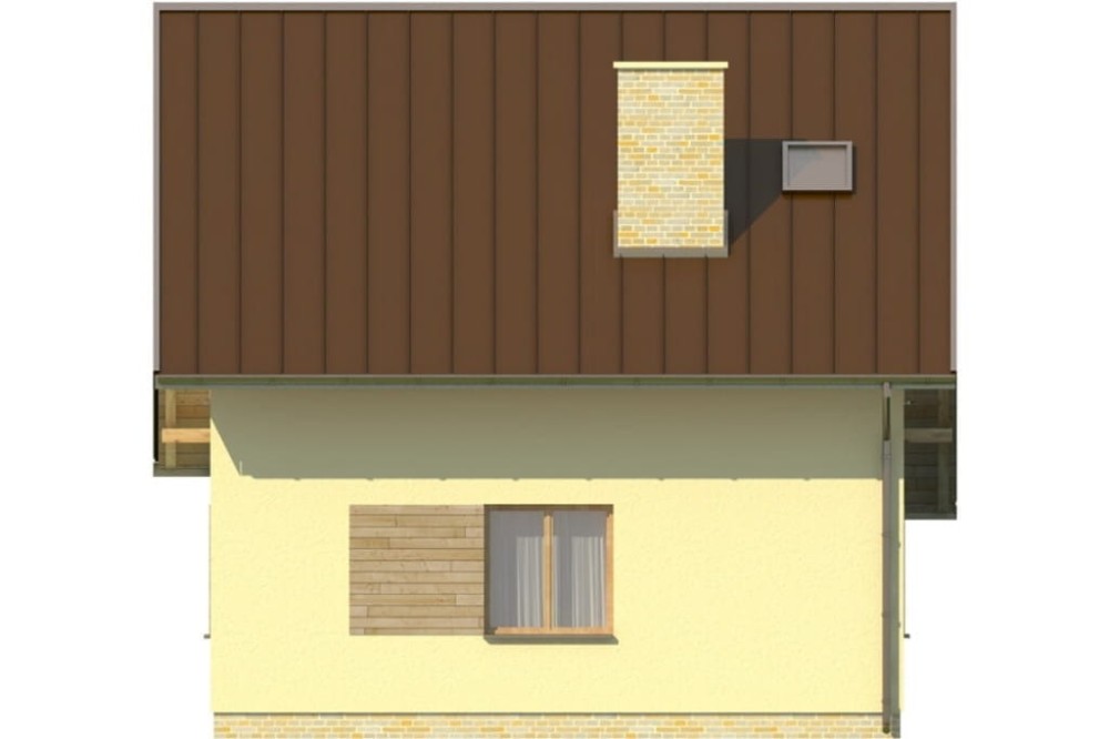 Projekt domu Jerzmanowa L-6130, parterowy z poddaszem mieszkalnym, bez podpiwniczenia- elewacja lewa