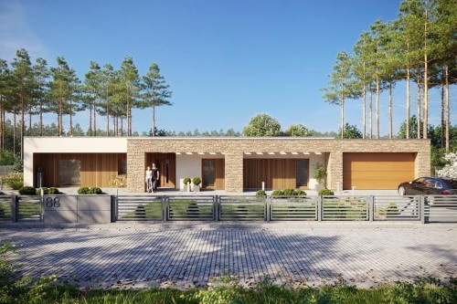 Projekt domu L-6688 - wykończenie elewacji