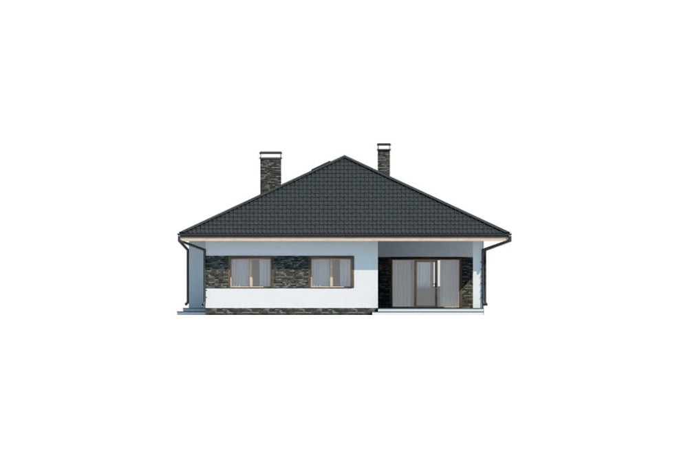 Projekt domu DM-6604 - elewacja ogrodowa