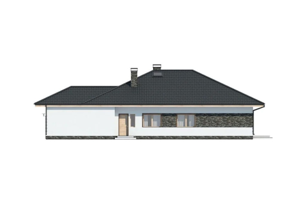 Projekt domu DM-6604 - elewacja boczna