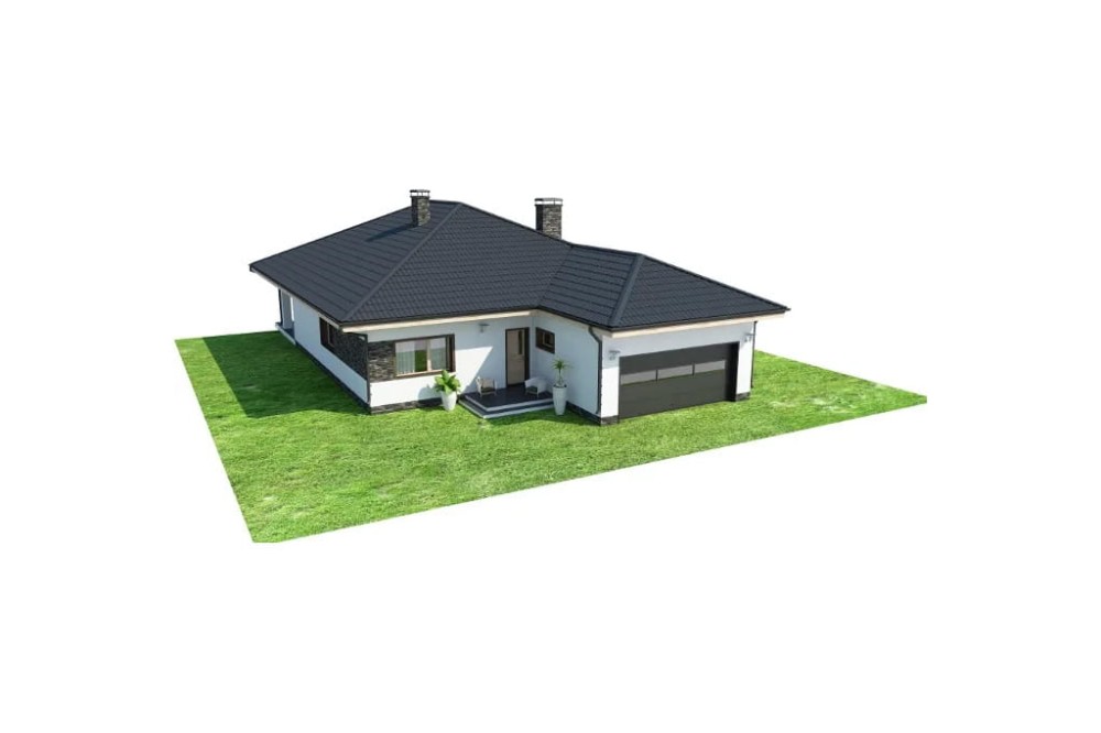 Projekt domu Posłonków 2 DM-6603, parterowy, jednorodzinny, tradycyjny, z garażem dwustanowiskowym -model