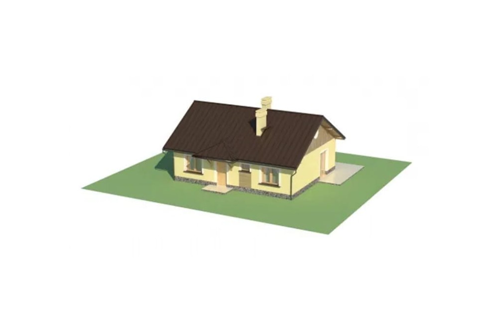 Projekt domu Franusin L-6299 , parterowy, jednorodzinny dworkowy, bez garażu-model