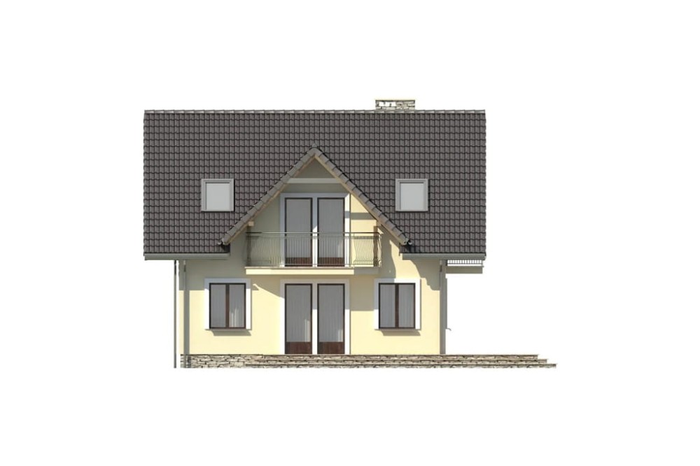 Projekt domu DM-6190 D - elewacja ogrodowa