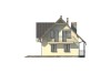Projekt domu Turowice D DM-6190 D, parterowy, z poddaszem użytkowym, jednorodzinny, tradycyjny, bez garażu- elewacja lewa