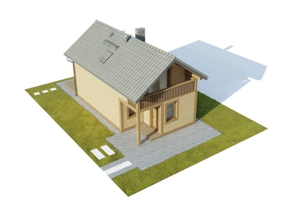 Projekt domu Gerasa DM-6736,parterowy z poddaszem użytkowym, jednorodzinny, podhalański, bez garażu, bez podpiwniczenia - model