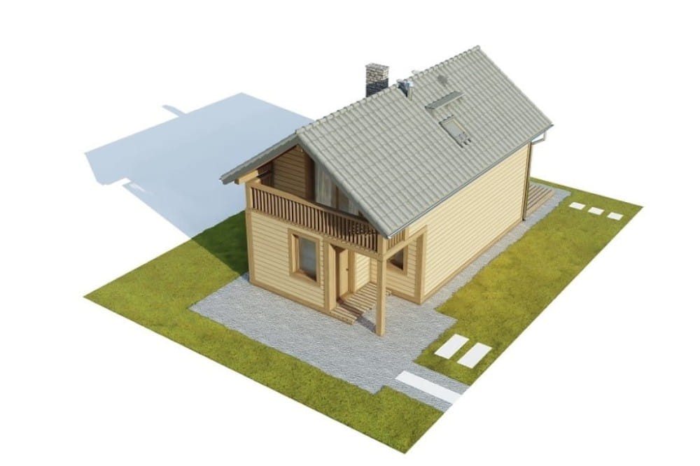 Projekt domu Gerasa 2 L-6736, parterowy z poddaszem użytkowym, podhalański, bez garażu, bez podpiwniczenia - model