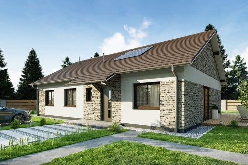 Projekt domu L-6735 - wykończenie elewacji