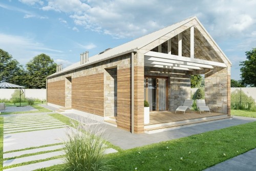 Projekt domu DM-6780 - wykończenie elewacji