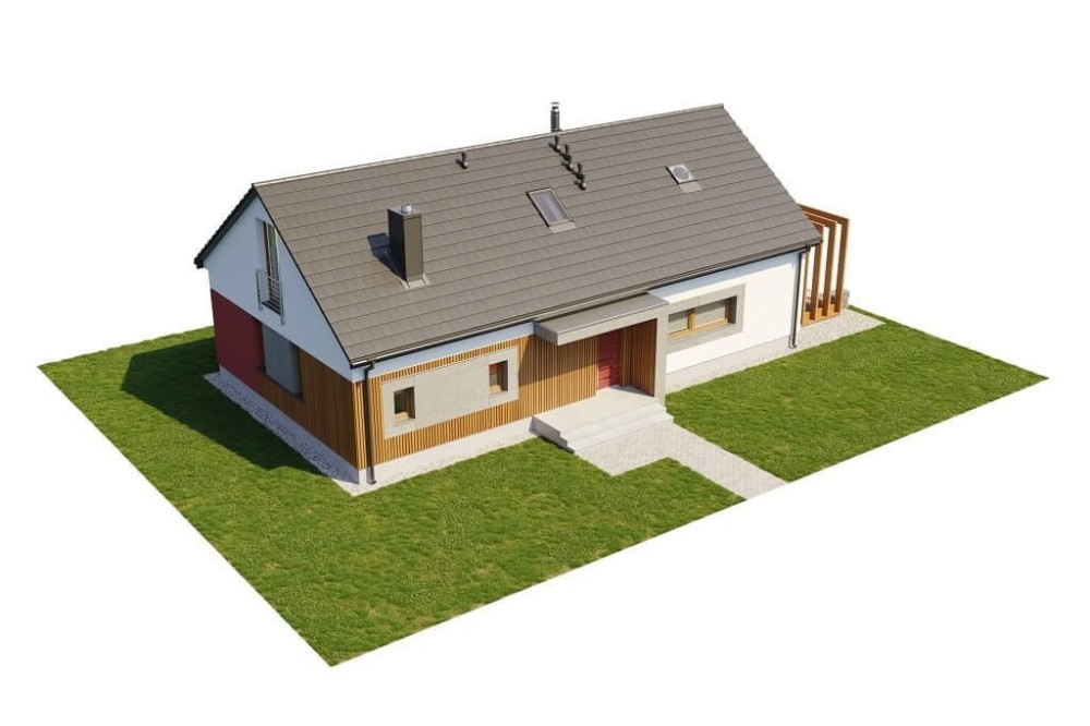 Projekt domu Iryzyna DM-6645, parterowy, z poddaszem użytkowym, bez garażu, bez podpiwniczenia - model