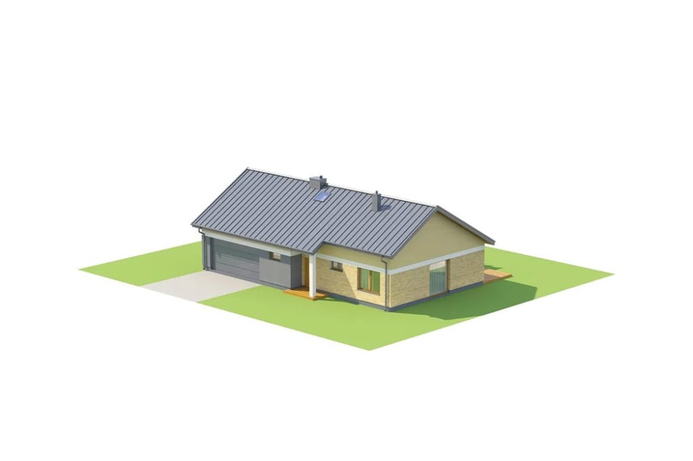 Projekt domu Italica 2 L-6718, parterowy, nowoczesny, z garażem dwustanowiskowym, bez podpiwniczenia - model