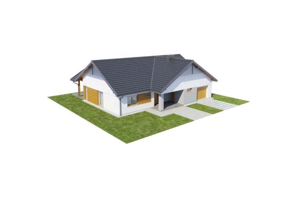 Projekt domu Kamasja DM-6615, parterowy, jednorodzinny, niepodpiwniczonego, z garażem -model