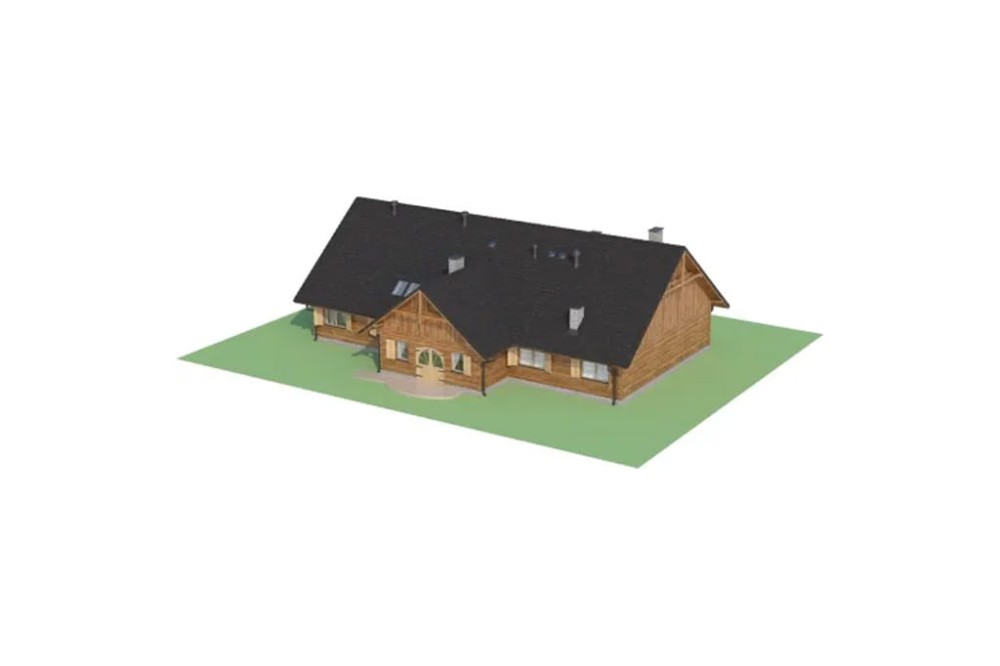 Projekt restauracji K-01, parterowy, niepodpiwniczony - model