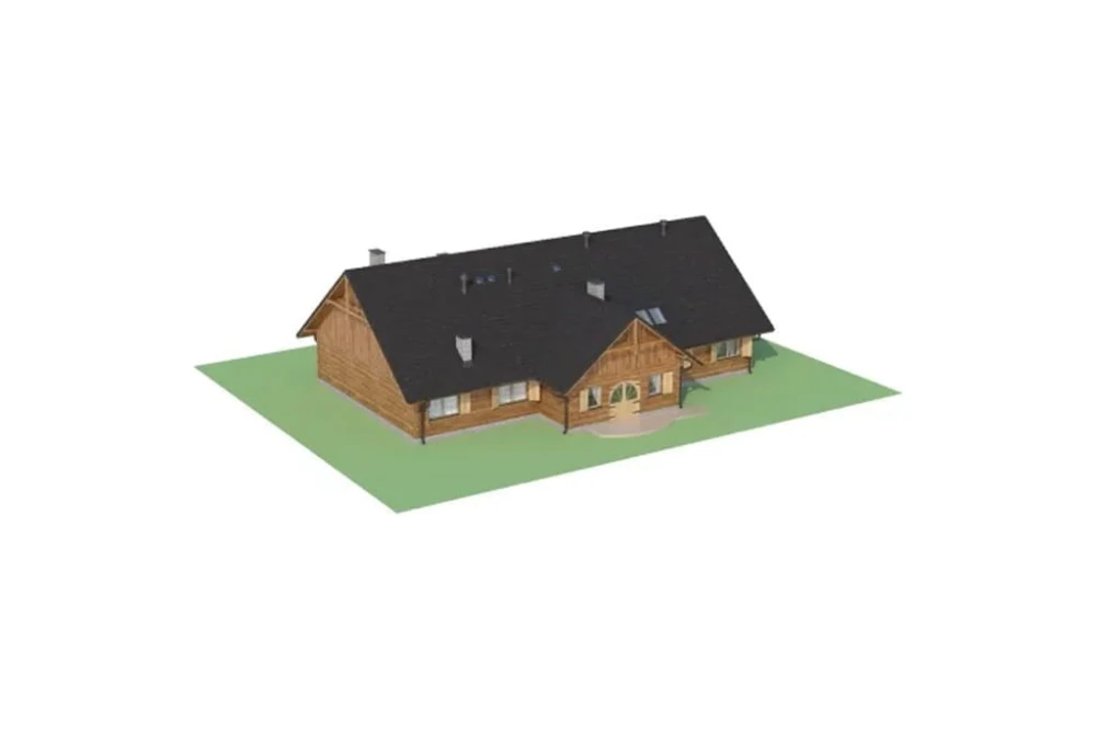 Projekt restauracji LK-01, parterowy, niepodpiwniczony - model